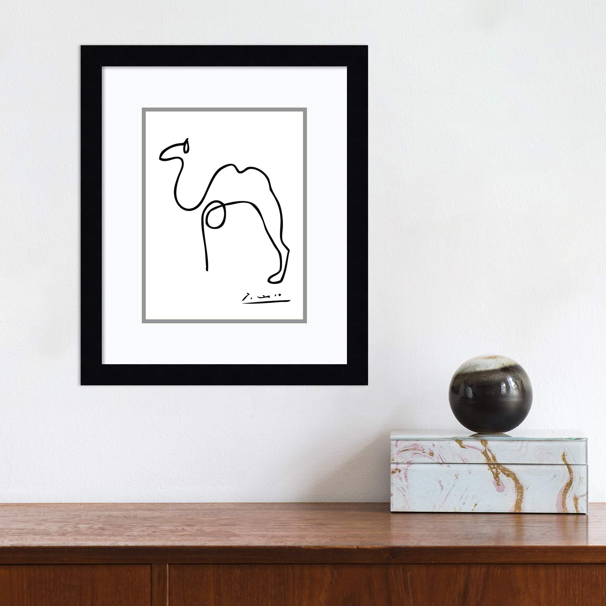 パブロ　ピカソ　The　Camel Amazon.co.jp: 額入りアートプリント、パブロ・ピカソ作「The Camel